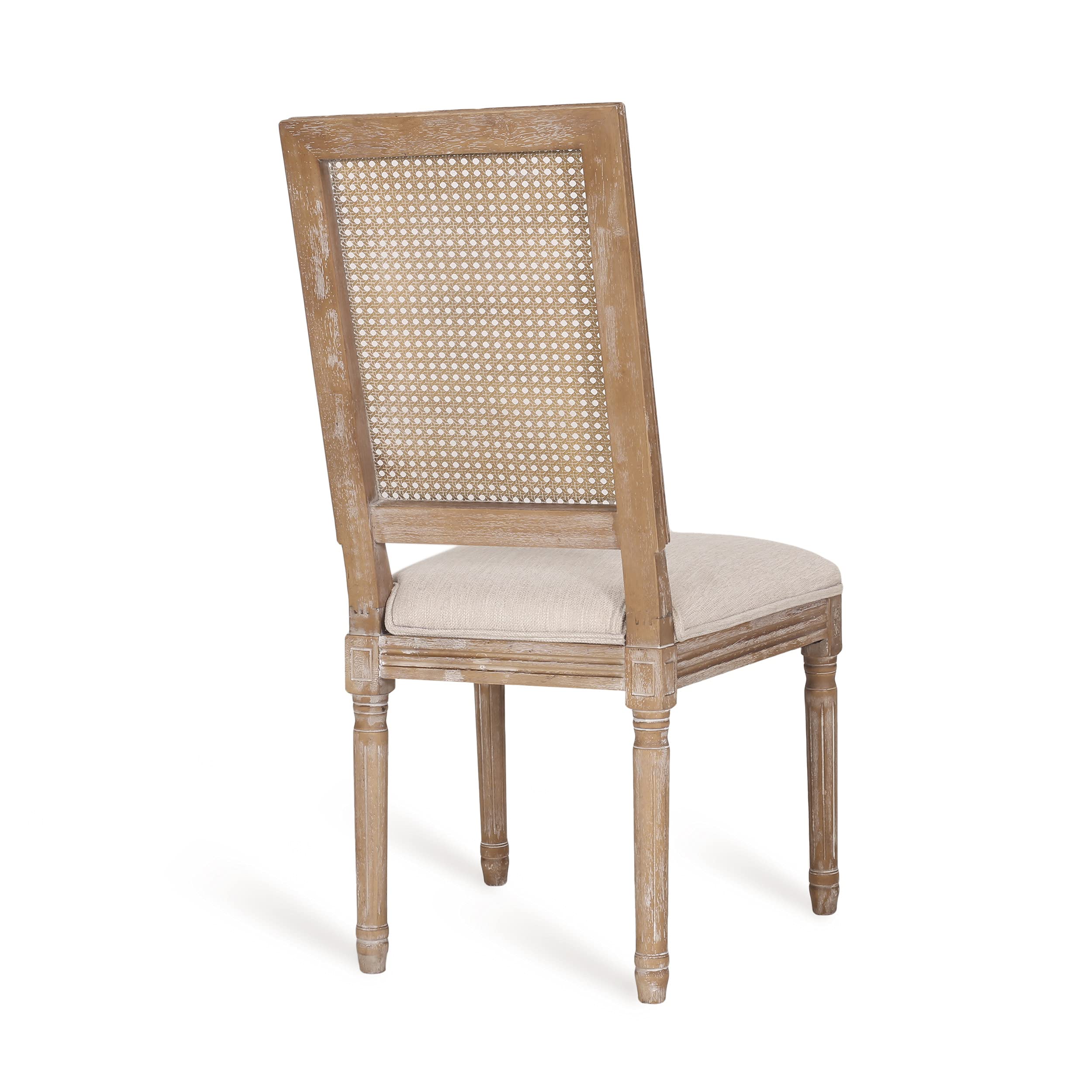 Christopher Knight Home Regina Dining Chair, Wood, Beige + Natural - Thumbnail 5