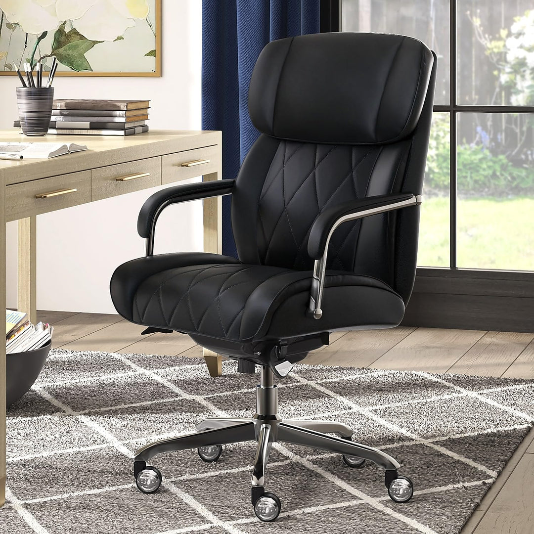 La-Z-Boy Sutherland Ergonomic Faux Leather Swivel Computer and Desk Chair
