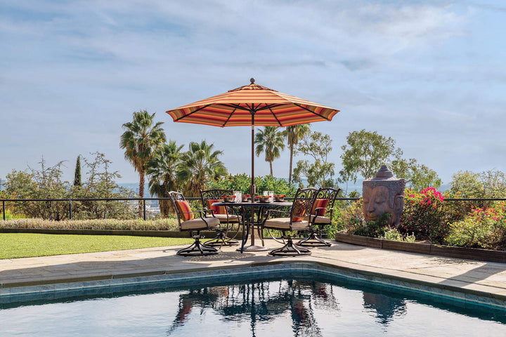SimplyShade Catalina Patio Umbrella in Red - Diamond Home USA