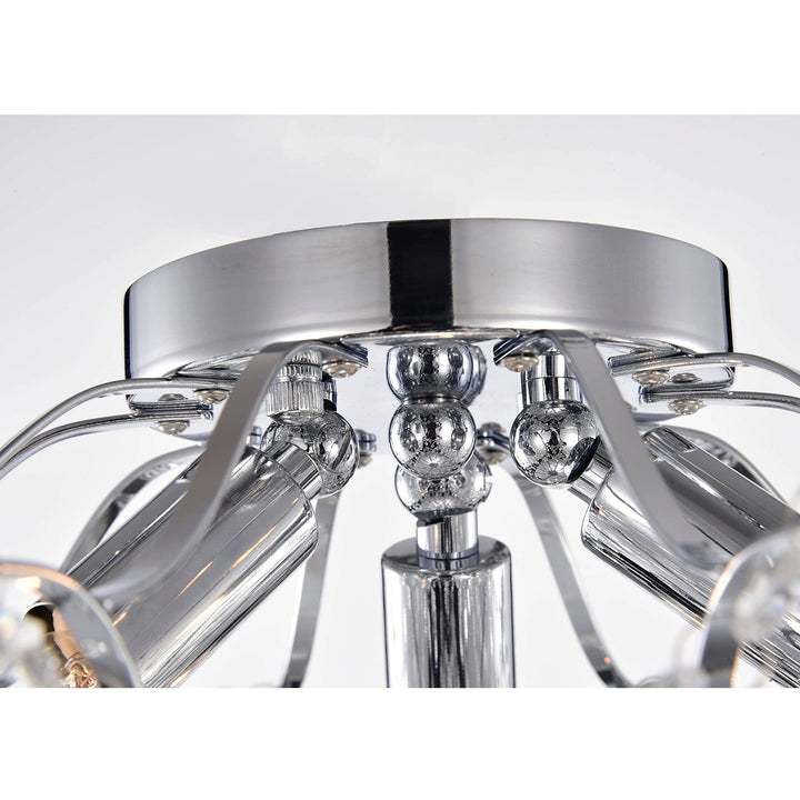 The Lighting Store Dalia Elegant Indoor 3-Light Chrome Crystal Flush Mount - Diamond Home USA