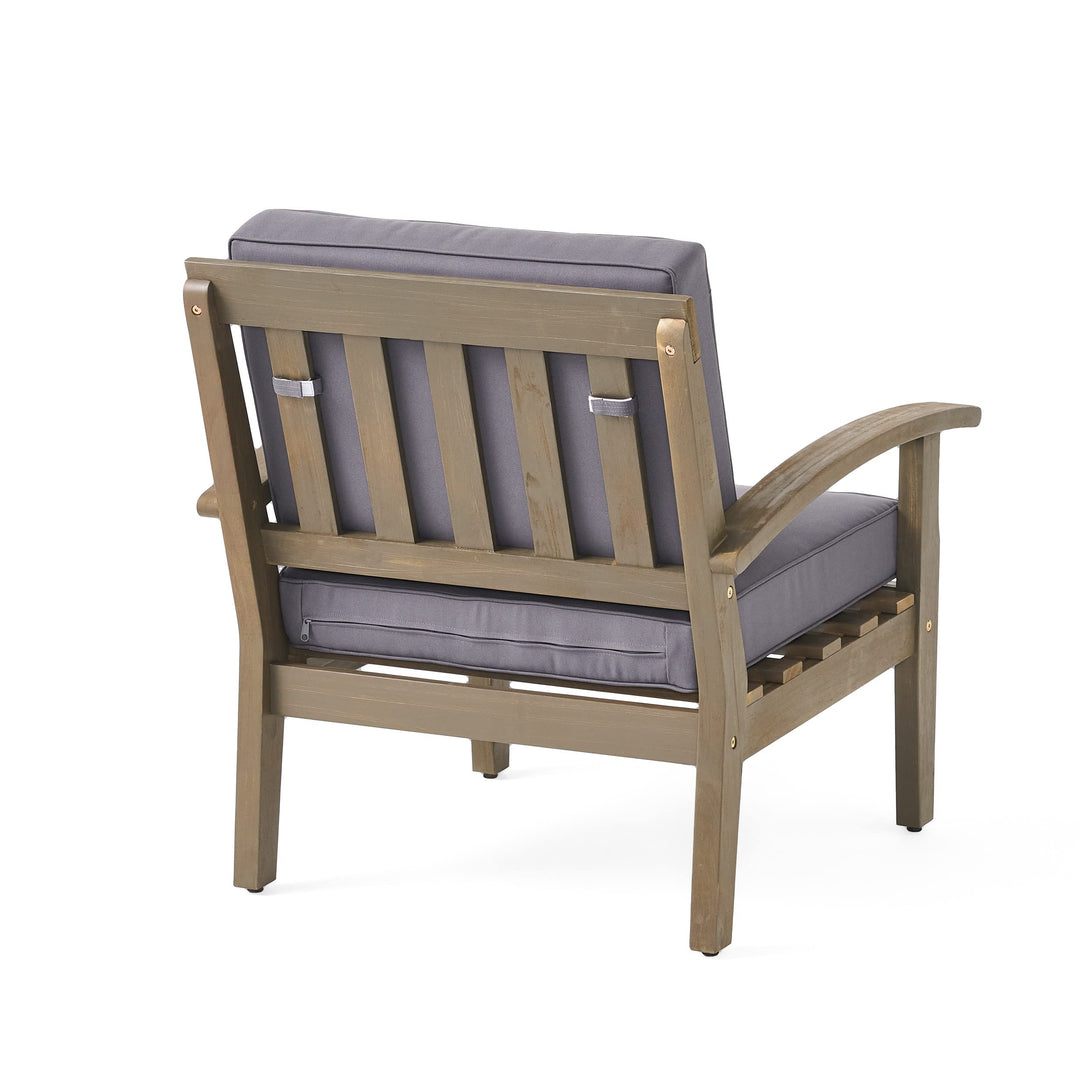 Christopher Knight Home Keanu Outdoor Wooden Club Chairs (Set of 2) ay/Dark - Diamond Home USA