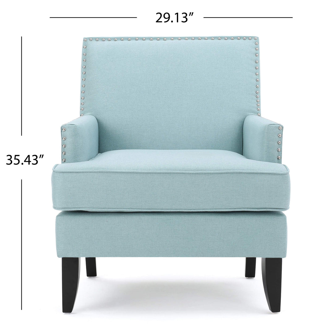 Christopher Knight Home Tilla Fabric Club Chair Light Blue 29.13D x 30.31W x . - Diamond Home USA