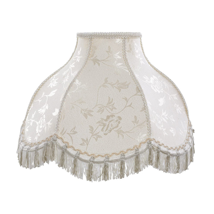 Scallop Bell Shape Spider Construction Lamp Shade In Off White 17" Wide (6" X