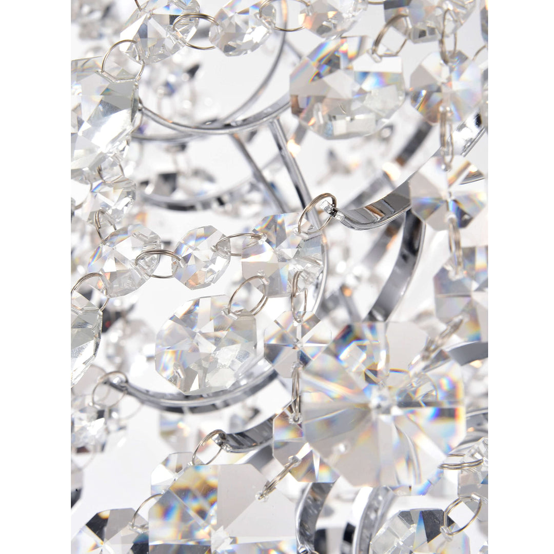 The Lighting Store Dalia Elegant Indoor 3-Light Chrome Crystal Flush Mount - Diamond Home USA