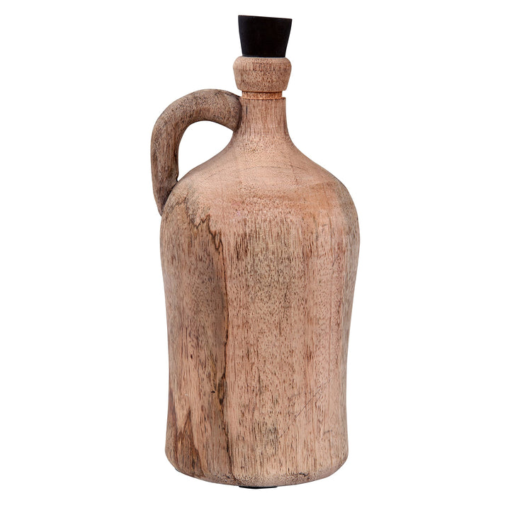 Showpiece is Free Standing Art Bottled Printed Mango Wood Brown Natural Finish - Diamond Home USA