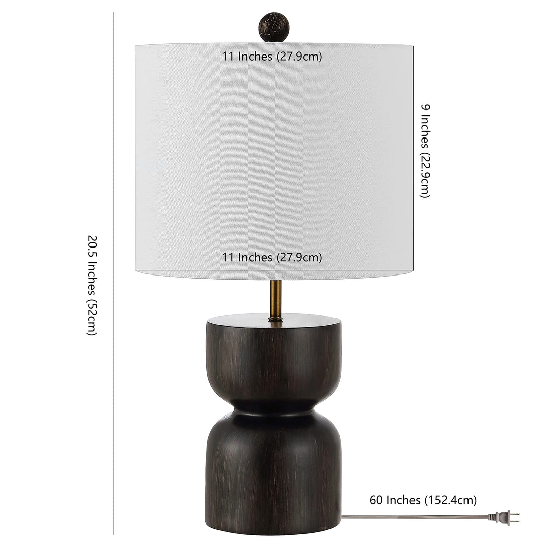 Lighting Modern 21-inch Led Table Lamp 11" W X L 20.5" H Brown Contemporary - Diamond Home USA