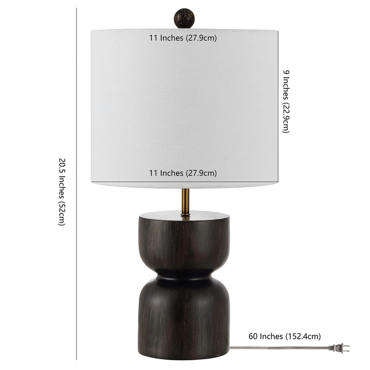 Lighting Modern 21-inch Led Table Lamp 11" W X L 20.5" H Brown Contemporary - Diamond Home USA