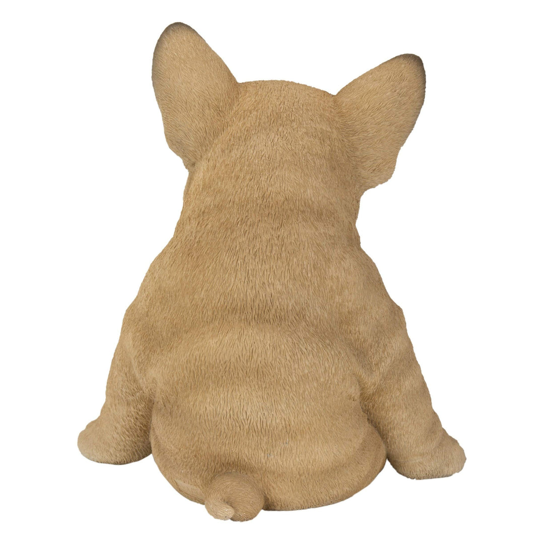 Sitting Sleepy French Bulldog Puppy Statue Brown Polyresin Medium - Diamond Home USA