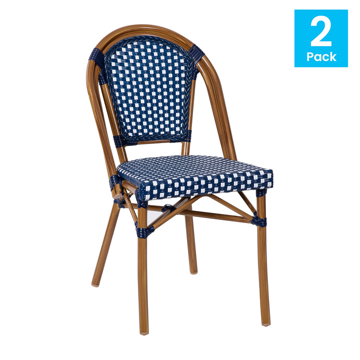 Taylor & Logan Nadia Indoor/Outdoor Stackable French Bistro Chairs in
