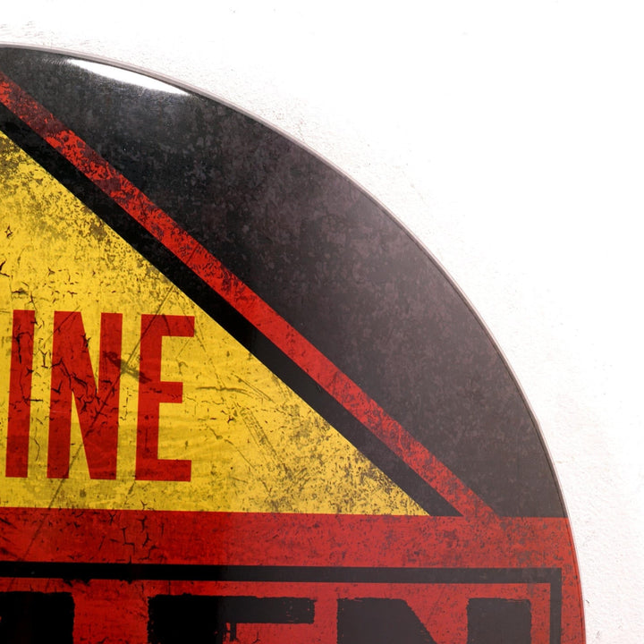 Genuine Stolen Parts Dome Metal Sign 15.5" 15.75" H X L 2.25" D Yellow - Diamond Home USA