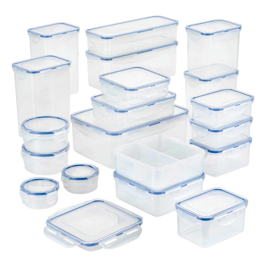 Easy Essentials Food Storage Container Set 38-Piece Clear Plastic 30 Piece