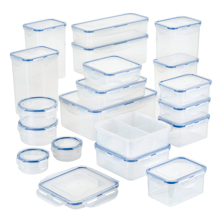 Easy Essentials Food Storage Container Set 38-Piece Clear Plastic 30 Piece