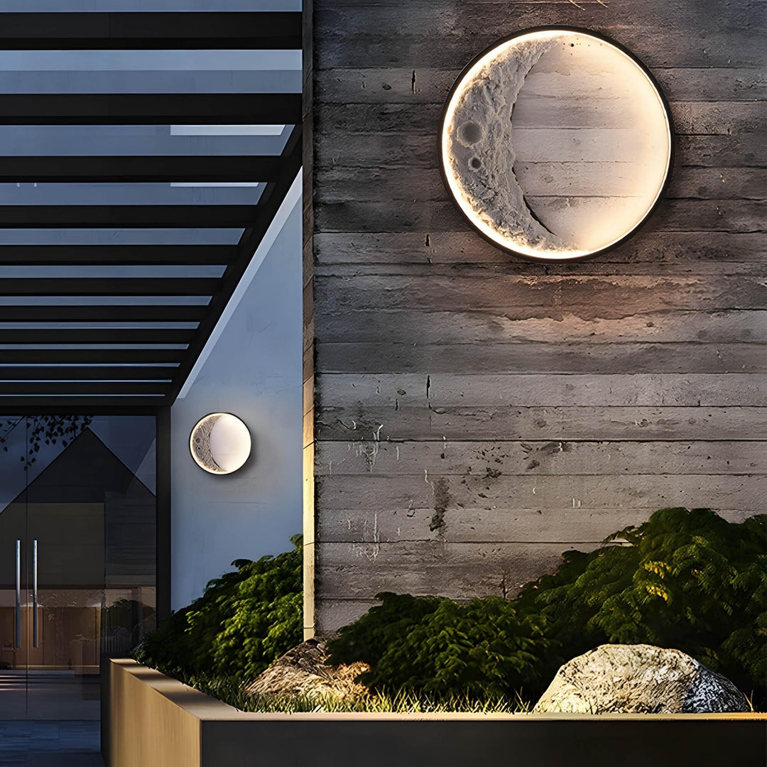 Indoor/outdoor 24-inch Led Crescent on Wall Lamp Black Farmhouse Industrial - Diamond Home USA