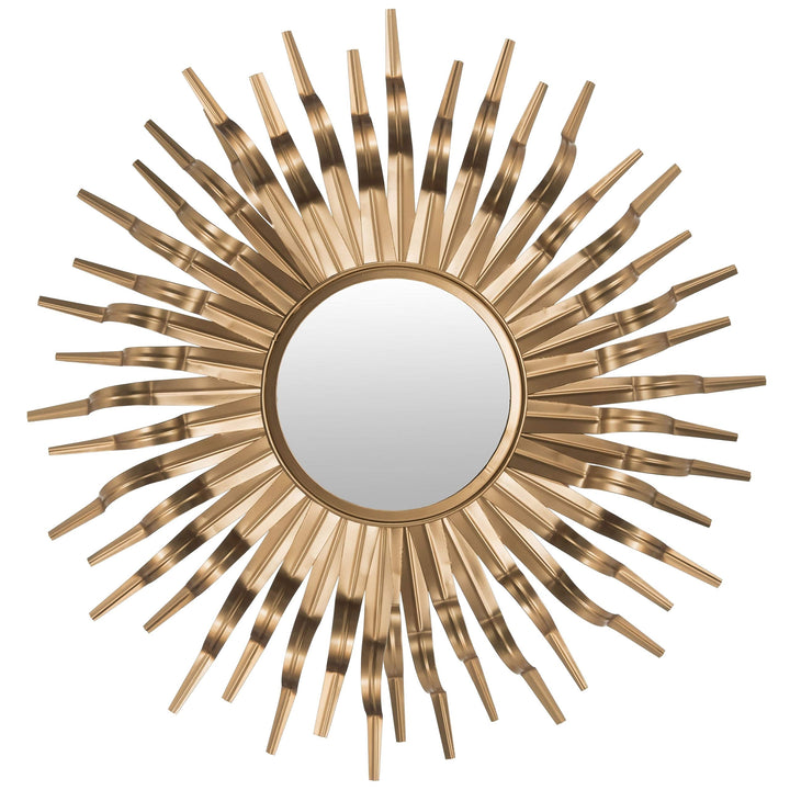 Large Gold Sunburst Mirror Midcentury Bursting Round Decorative Wall Mounted - Diamond Home USA