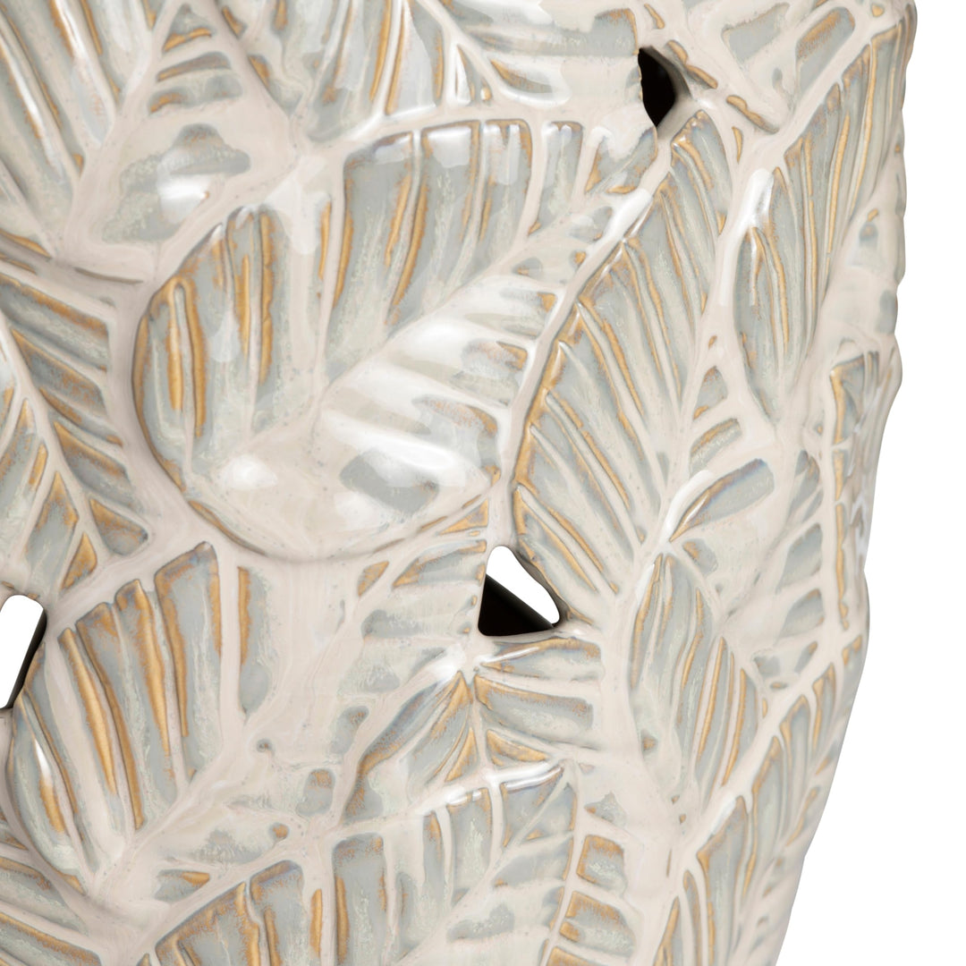 Coastal Leaf Ceramic 29" Table Lamp W/nightlight 16"x16"x29" Clear Nautical - Diamond Home USA