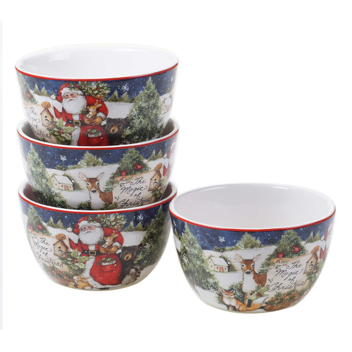 Certified International Magic of Christmas Santa 16pc Dinnerware Set Service for - Diamond Home USA