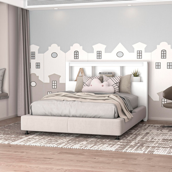 Polifurniture Madison Headboard Queen White - Diamond Home USA