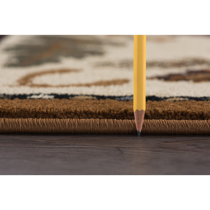 Alise Rugs Natural Lodge Novelty Graphic Indoor Area Rug Beige 7'10'' x 10'3'' - Diamond Home USA