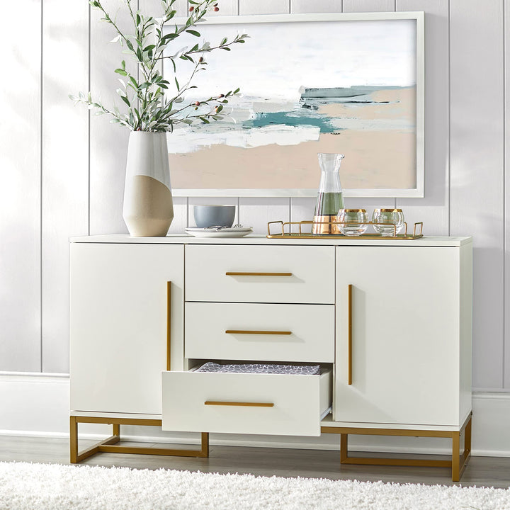 Simple Living Emmeline Modern Sideboard White - Diamond Home USA