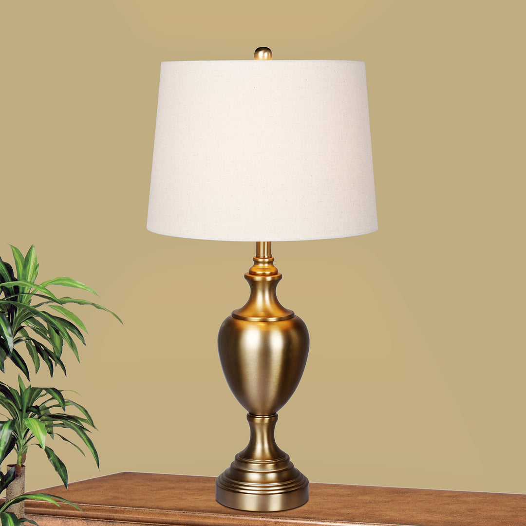 Cory Martin W-1566AG Urn with Pedestal Base Metal Table Lamp 30" Plated - Diamond Home USA