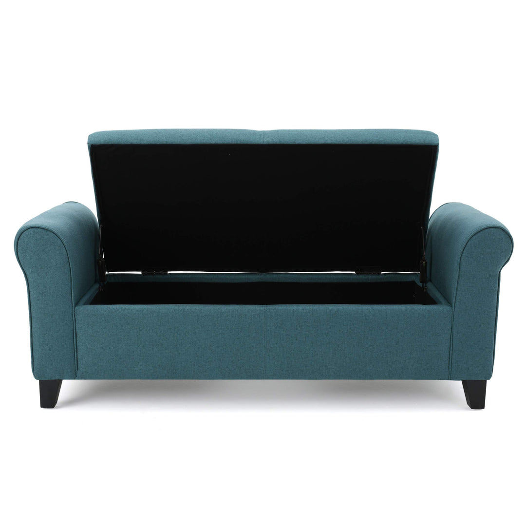 Christopher Knight Home Danbury Armed Fabric Storage Bench Dark