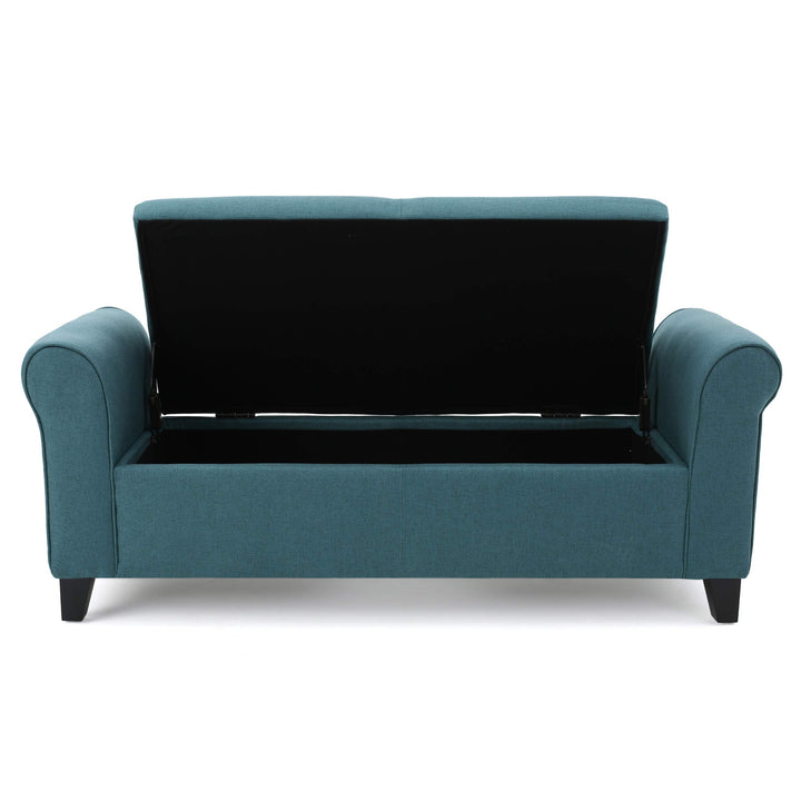 Christopher Knight Home Danbury Armed Fabric Storage Bench Dark