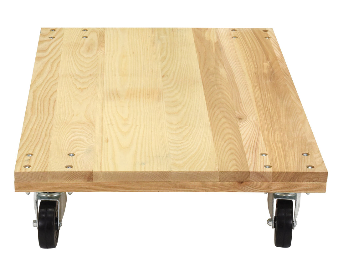Vestil HDOS-2436-12 Solid Deck Hardwood Dolly with Hard Rubber Casters 1200 - Diamond Home USA
