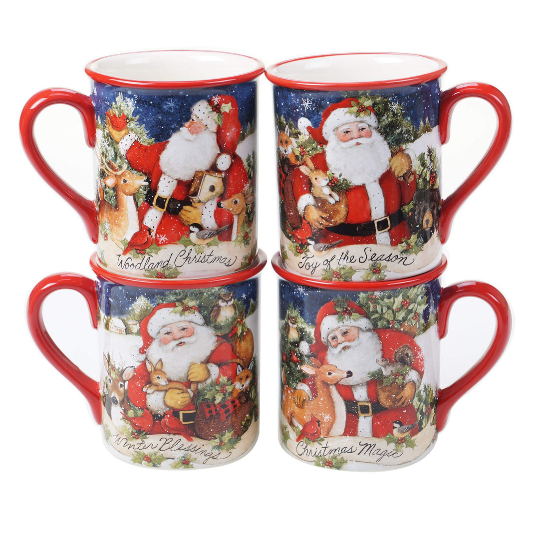 Certified International Magic of Christmas Santa 16pc Dinnerware Set Service for - Diamond Home USA