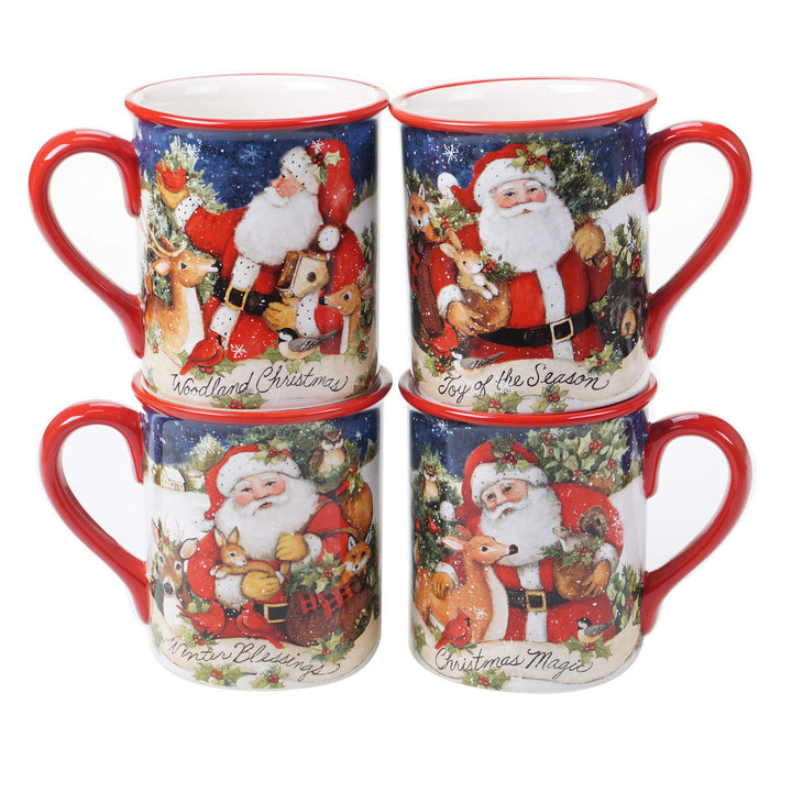 Certified International Magic of Christmas Santa 16pc Dinnerware Set Service for - Diamond Home USA