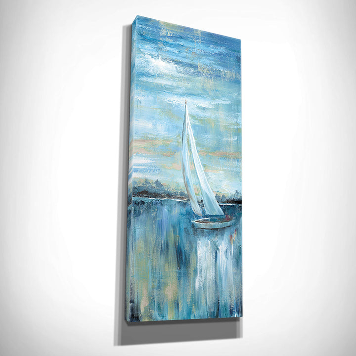 Wexford Home Nan 'Evening Bay III' Canvas Premium Gallery-Wrapped Wall Art 20x60 - Diamond Home USA