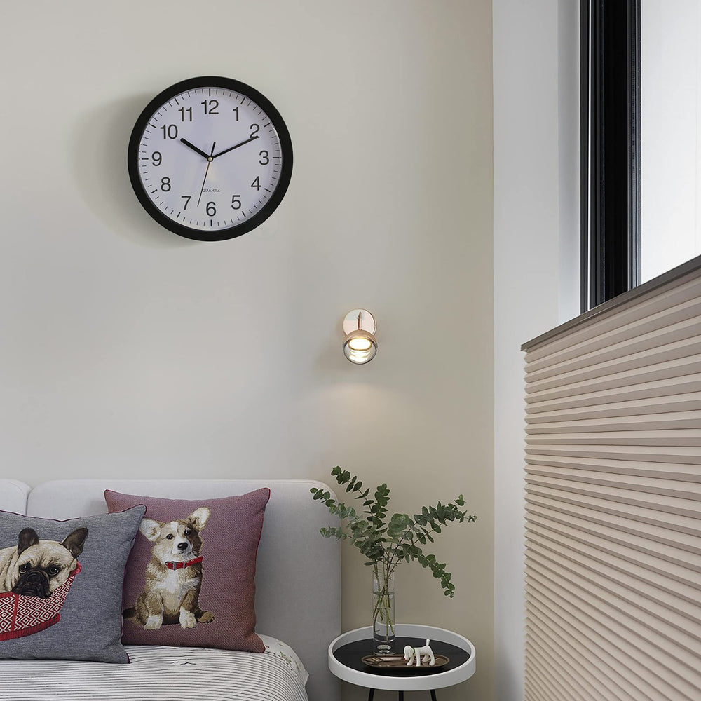 Black Wall Mounted Clock With Door For Storage Secret Interior Compartment - Diamond Home USA