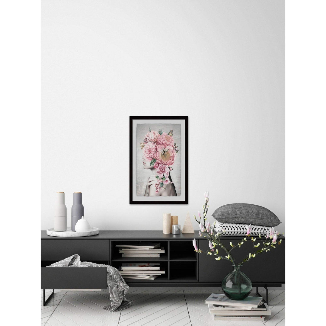 Marmont Hill - Handmade Floral Hair Framed Print 8 x 12 - Diamond Home USA