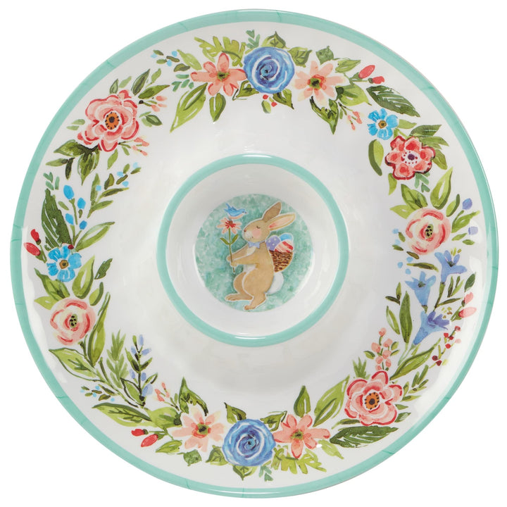 Joy Of Easter 3 Piece Hostess Set Multi Color Floral Casual Farmhouse Round - Diamond Home USA