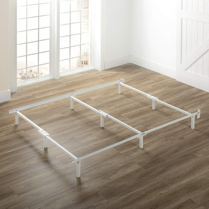 ZINUS Compack Metal Bed Frame 7 Inch Support Bed Frame for Box Spring and White - King