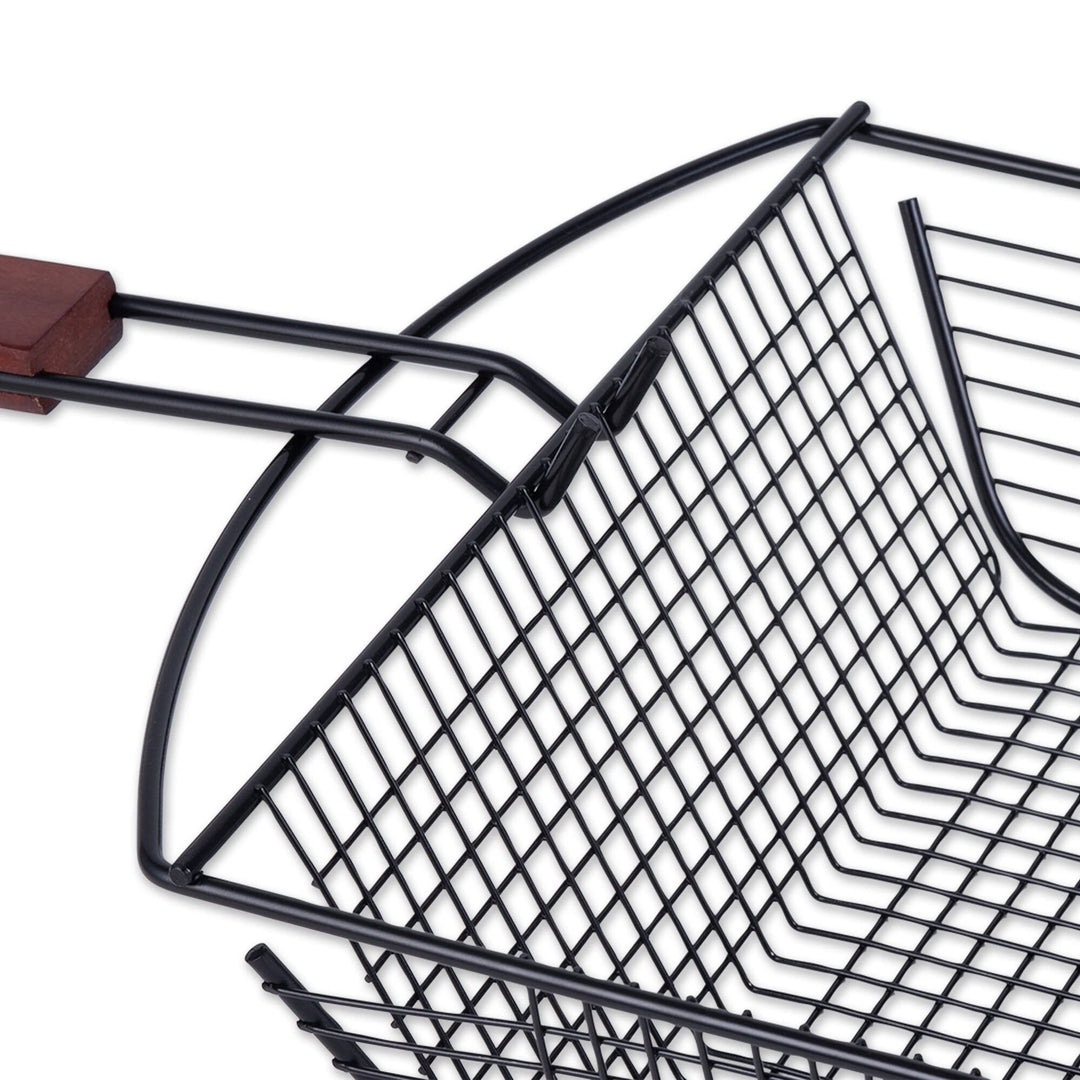 Non-Stick Grilling Basket Black - Diamond Home USA