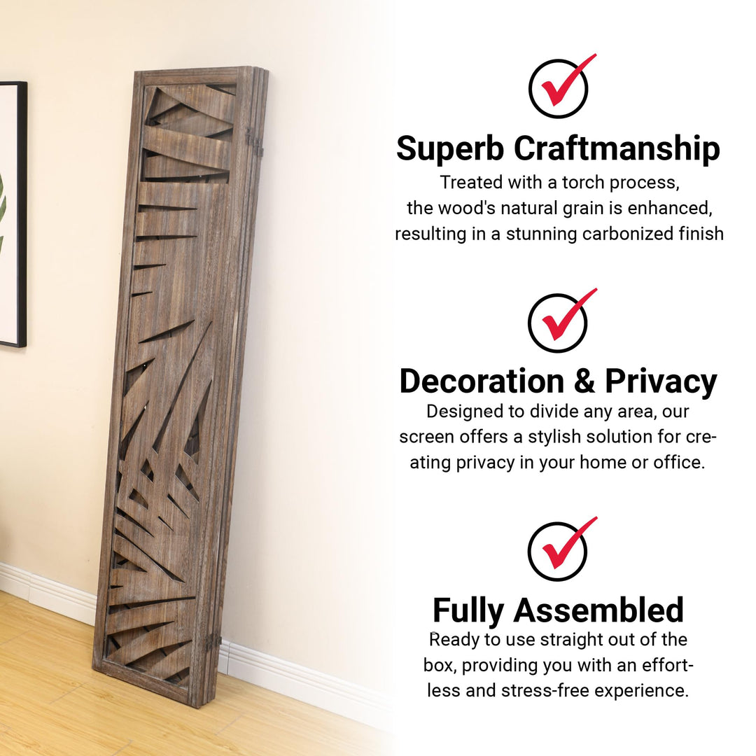 Proman Products - Palm Spring Panel Wooden Room der Folding Screen Room - Diamond Home USA
