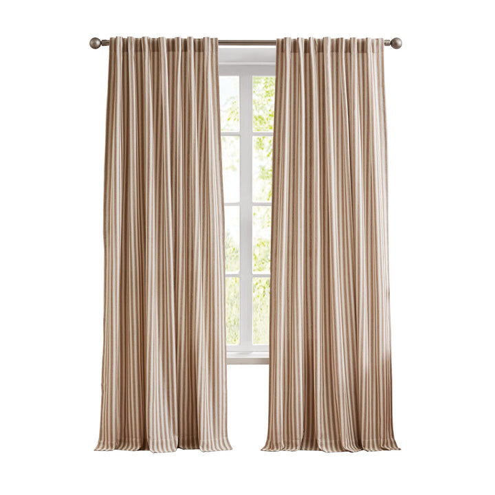 G.H. Bass & Co. Striped Curtains - Peak Stripe - 2 Panels 50 x 95 Inches - Light - Diamond Home USA