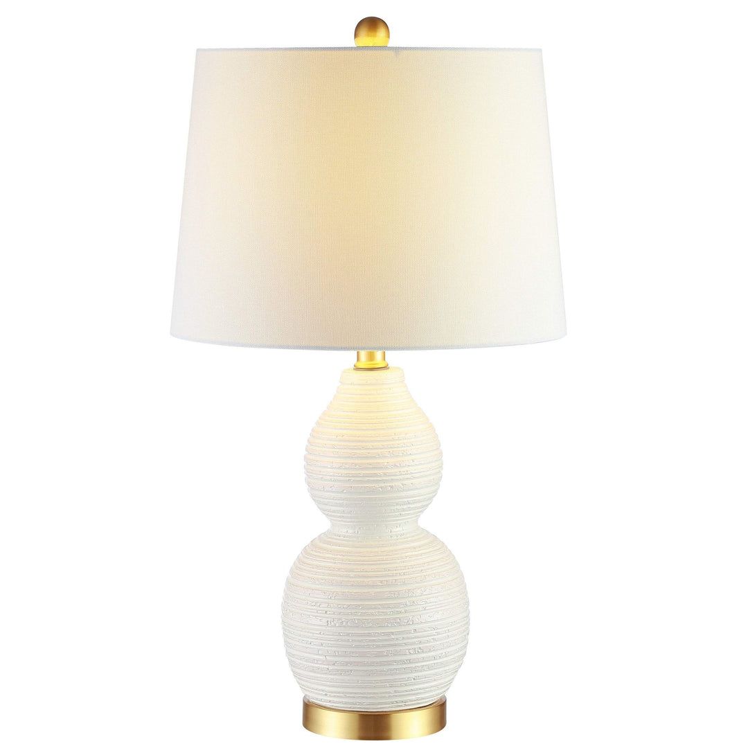Lighting 25-inch White Led Table Lamp - 14" W X L 25.5" H Modern Contemporary