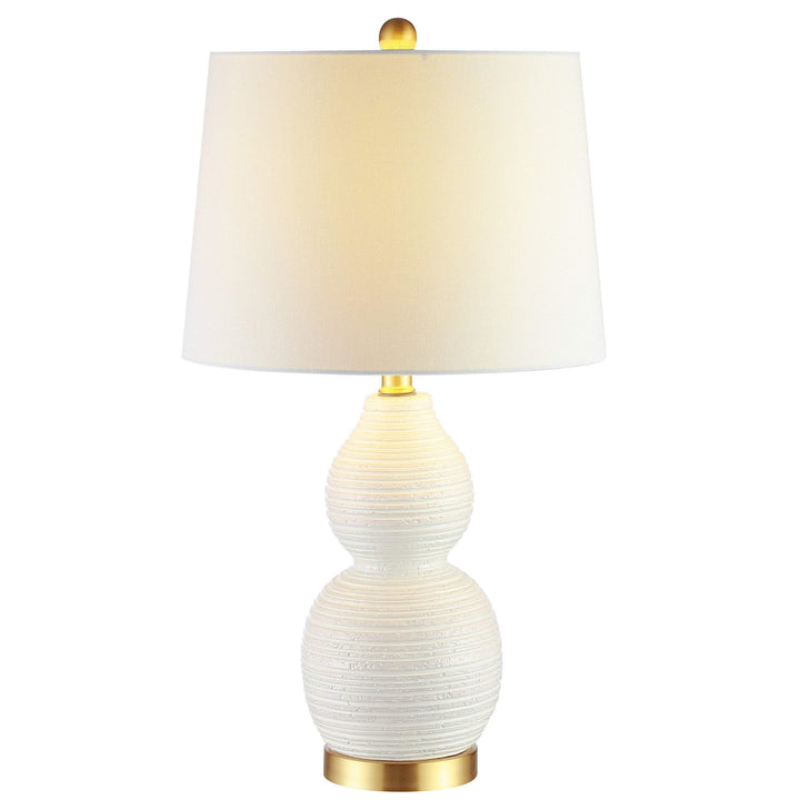 Lighting 25-inch White Led Table Lamp - 14" W X L 25.5" H Modern Contemporary