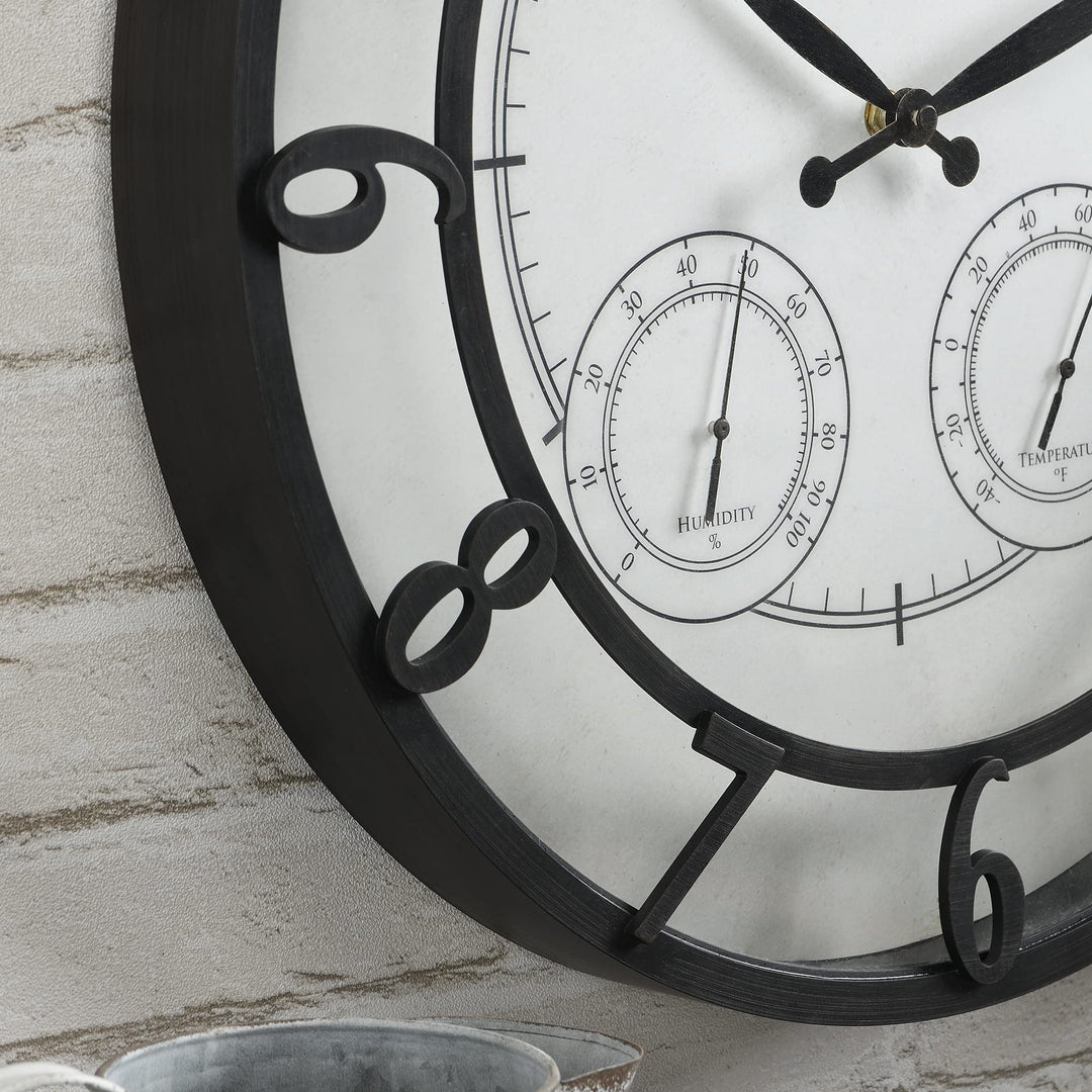 FirsTime & Co. Park Outdoor Wall Clock 18" Oil Rubbed Bronze - Diamond Home USA