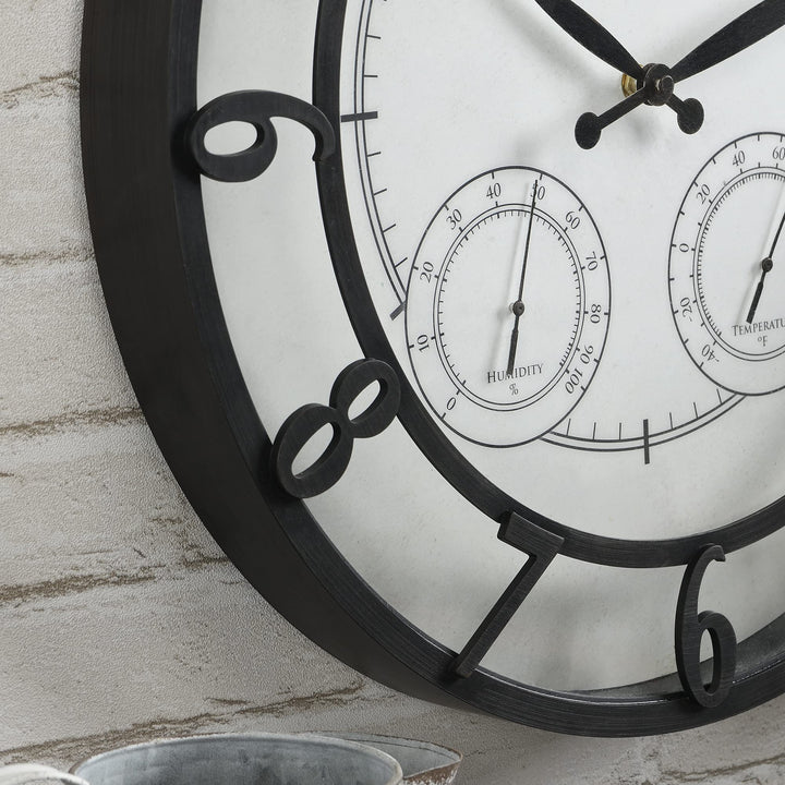 FirsTime & Co. Park Outdoor Wall Clock 18" Oil Rubbed Bronze - Diamond Home USA