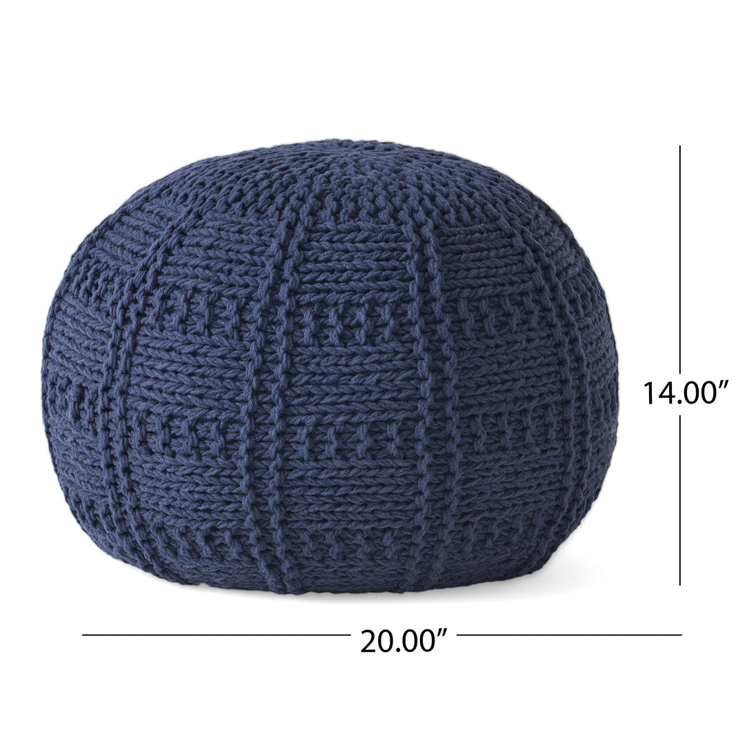 Christopher Knight Home Yuny Pouf Navy - Diamond Home USA