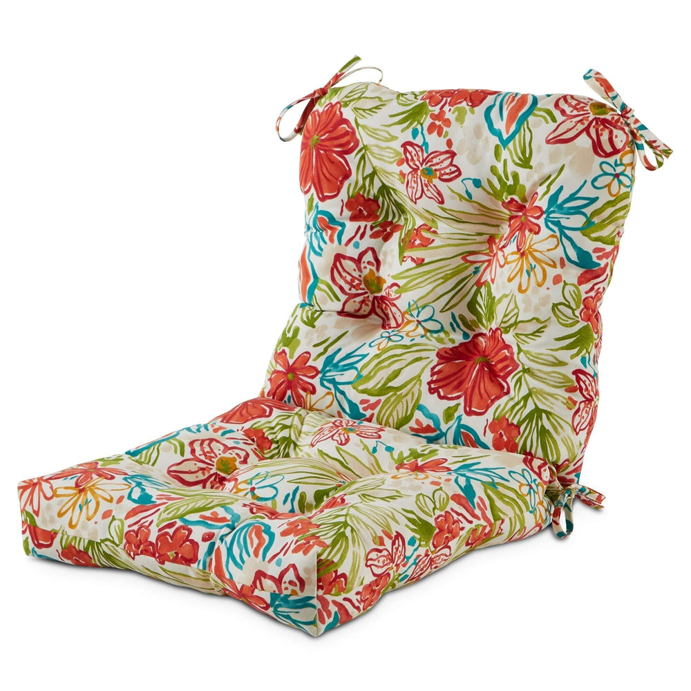 Floral 21-inch X 42-inch Outdoor Chair Cushion Multi Color Casual Transitional - Diamond Home USA