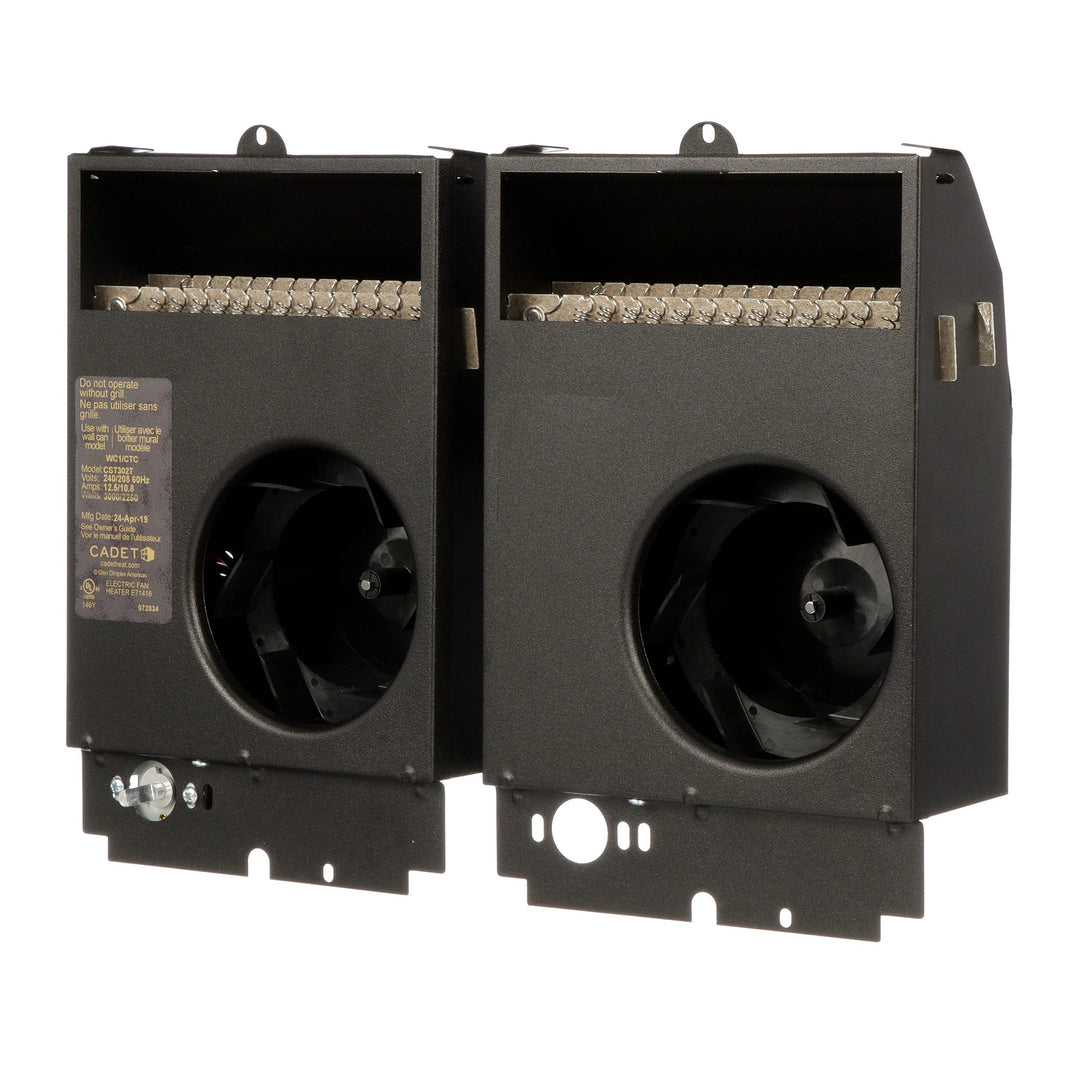 Cadet Com-Pak Twin Electric Wall Heater Assembly Only with Thermostat (Model: