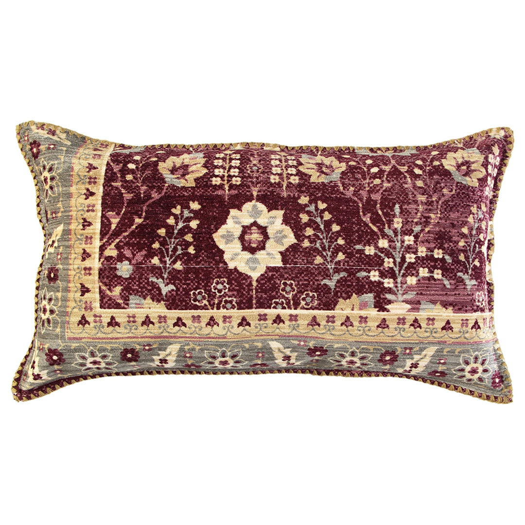 Purple Antique Cotton Pillow Cover Multi Color Textured Transitional Single - Diamond Home USA