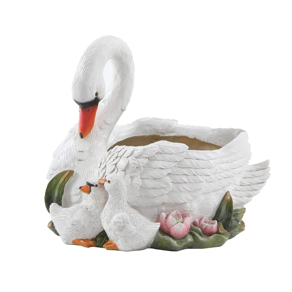 Swan Planter Traditional Round - Diamond Home USA