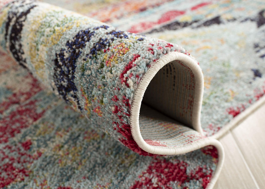 SAFAVIEH Monaco Collection Runner Rug - 2'2" x 16' Multi Boho Chic Tribal - Diamond Home USA