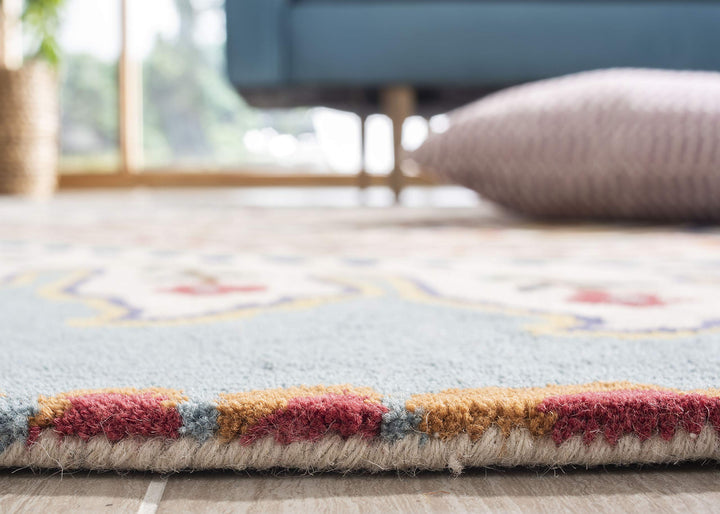 SAFAVIEH Bella Collection 3' x 5' Ivory/Blue BEL118A Handmade Boho Premium - Diamond Home USA