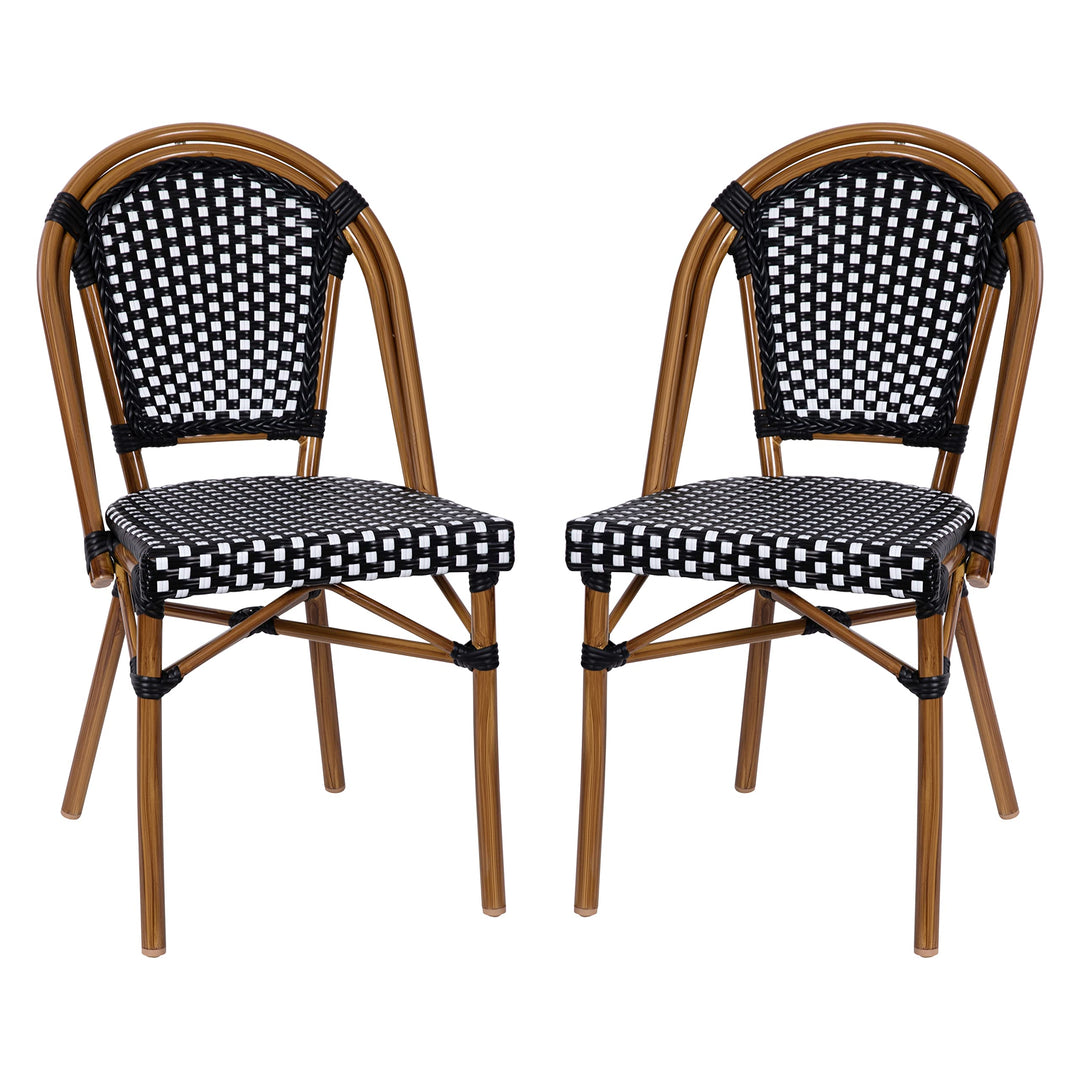 Taylor & Logan Nadia Indoor/Outdoor Stackable French Bistro Chairs in