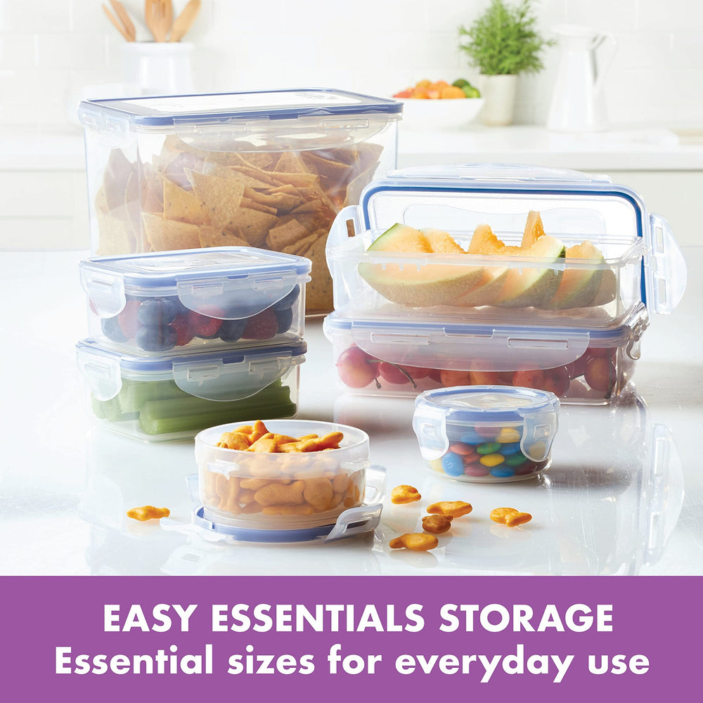 Easy Essentials Food Storage Container Set 38-Piece Clear Plastic 30 Piece - Diamond Home USA